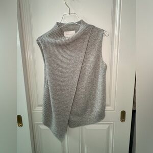 Brochu Walker Asymetrical Cowl Neck Sweater Size S 100% cashmere EUC